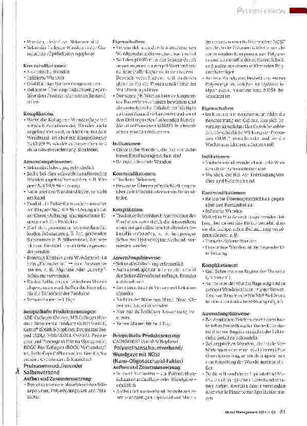 Vorschauseite 2: PFLEGELEXIKON-DIE SERIE ZUM SAMMELN Versorgungsmöglichkeiten in verschiedenen Wundstadien, Teil 7: Spezielle Wundauflagen