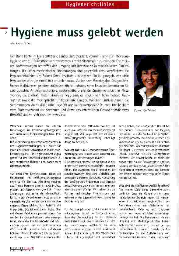 Vorschauseite 1: Hygiene muss gelebt werden
