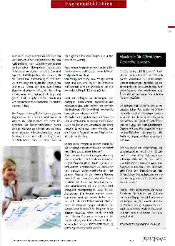 Vorschauseite 2: Hygiene muss gelebt werden