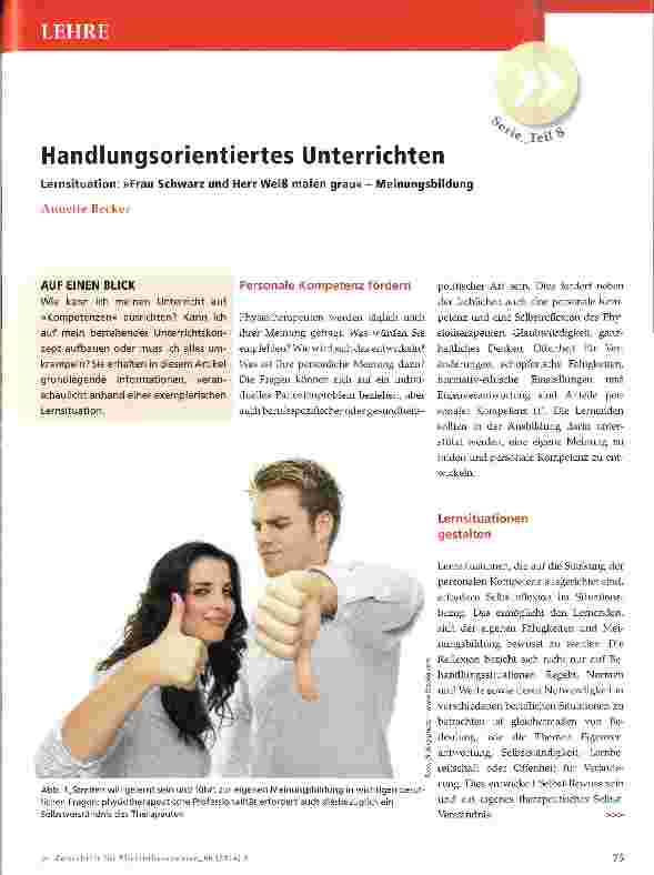 Vorschauseite 1: Handlungsorientiertes Unterrichten