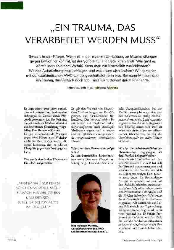 Vorschauseite 1: EIN TRAUMA, DAS VERARBEITET WERDEN MUSS