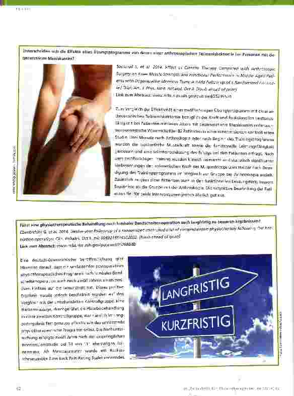 Vorschauseite 4: Evidenz-Update für die Physiotherapie