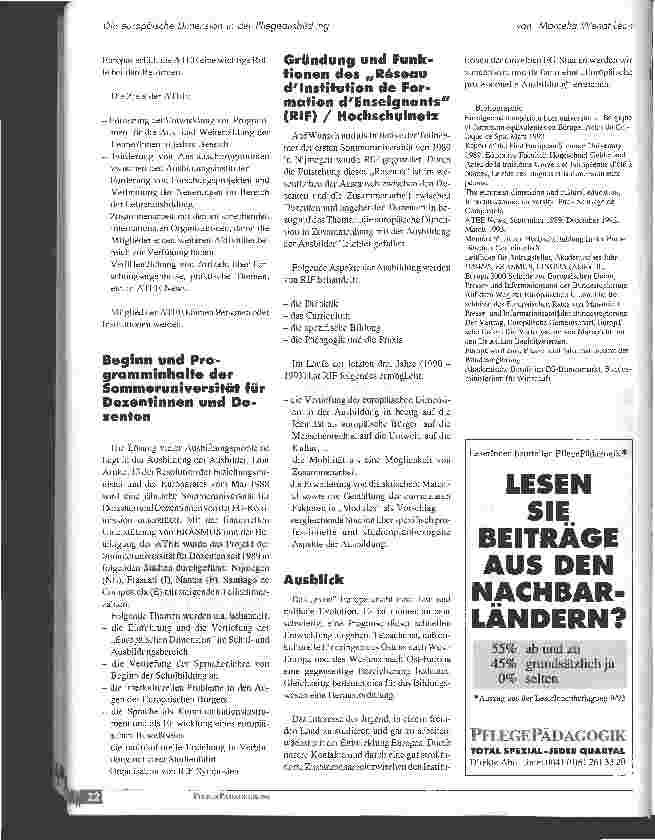 Vorschauseite 4: Die europäische Dimension in der Pflegeausbildung