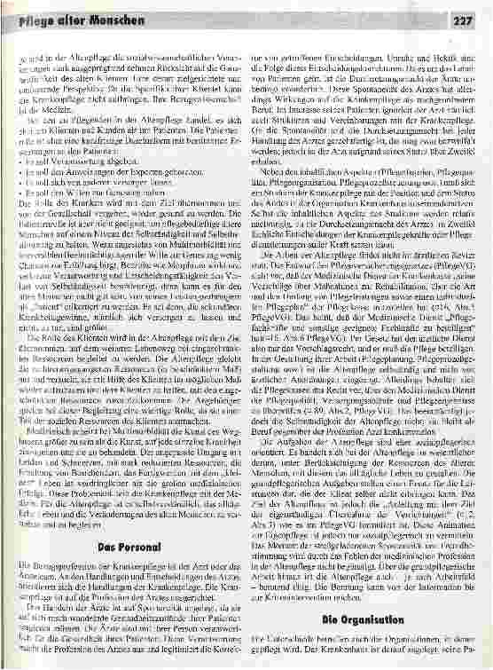Vorschauseite 2: Altenpflege - studieren müßte man sie können!