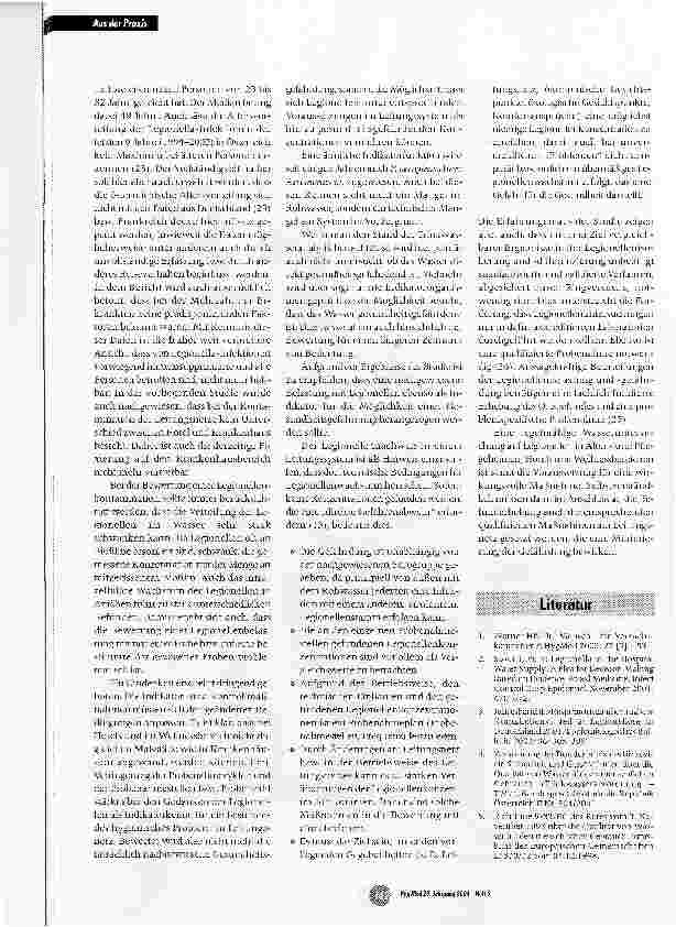 Vorschauseite 5: Legionellennachweis als Indikator für ein Infektionsrisiko-Ergebnisse einer Studie in Salzburg