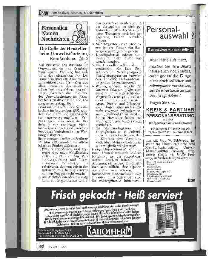 Vorschauseite 1: Die Rolle der Hersteller beim Umweltschutz im Krankenhaus