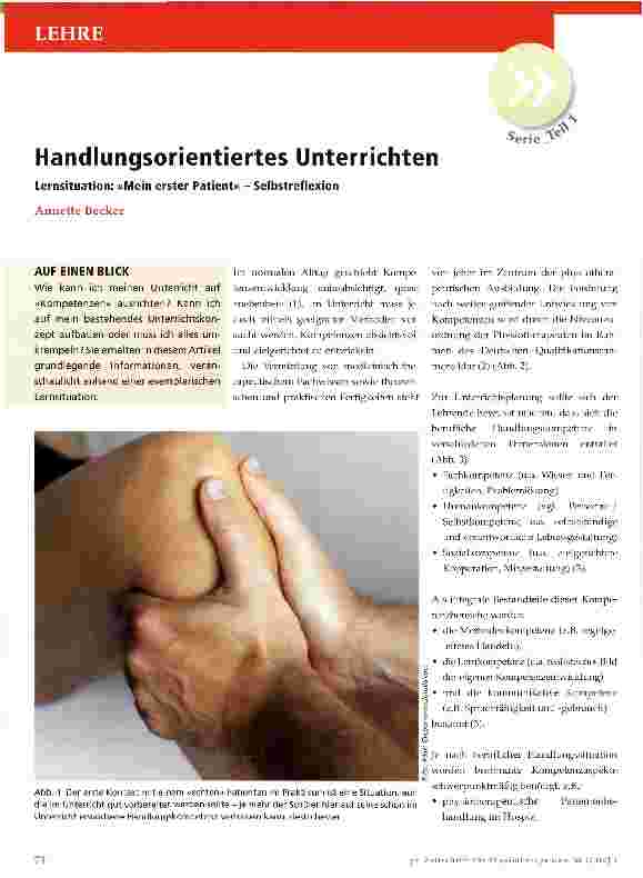 Vorschauseite 1: Handlungsorientiertes Unterrichten