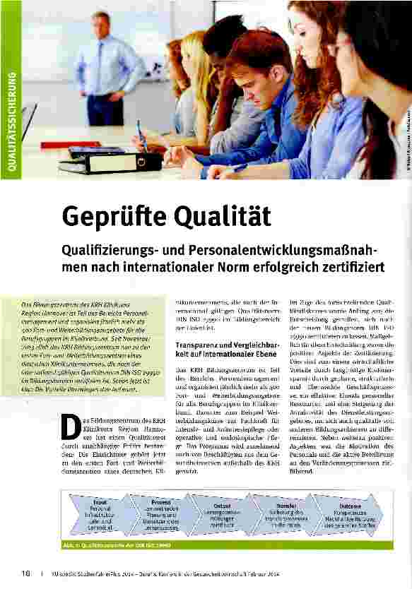 Vorschauseite 1: Geprüfte Qualität