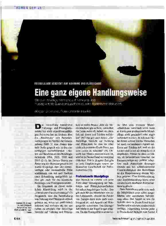 Vorschauseite 1: Eine ganz eigene Handlungsweise