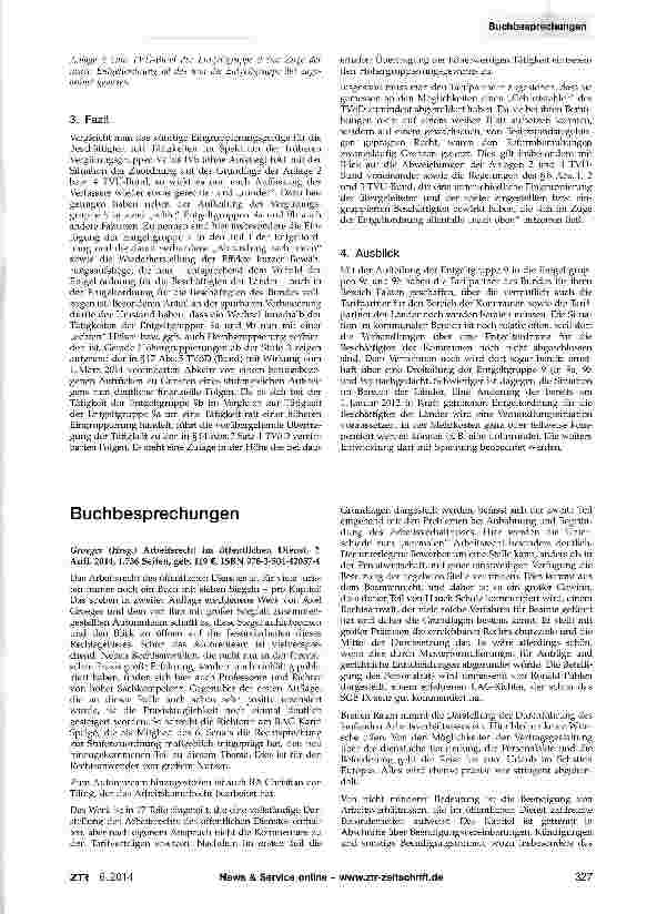 Vorschauseite 4: Die neuen Entgeltgruppen 9a und 9b TVöD (Bund) - Chance genutzt?