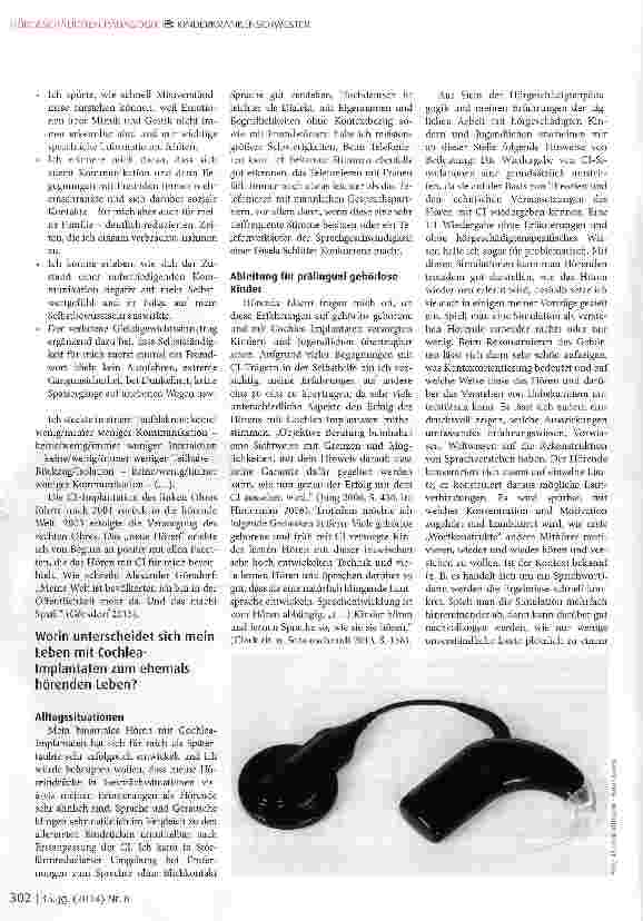 Vorschauseite 2: Ein Jahrzehnt binaurales Hören mit Cochlea-Implantaten
