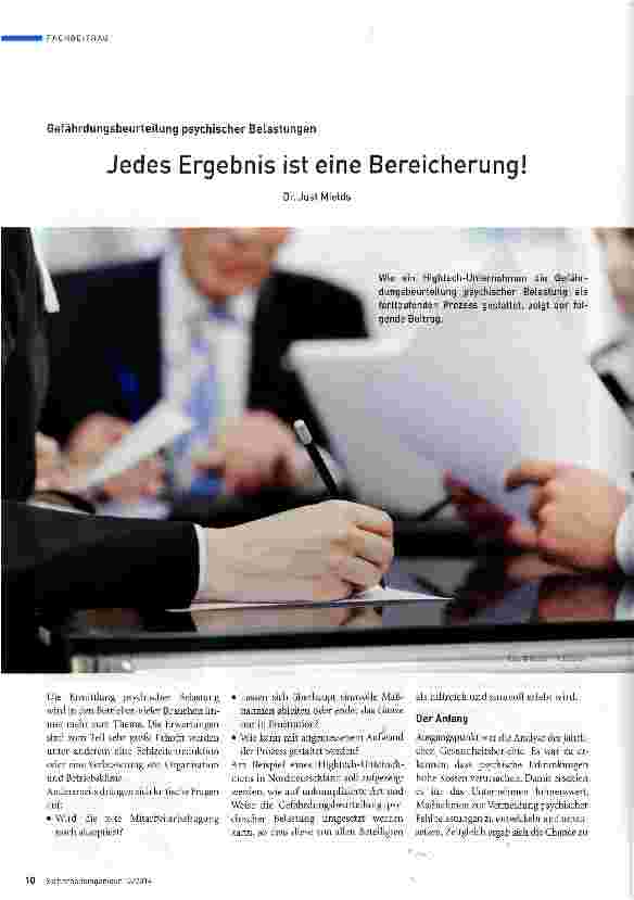 Vorschauseite 1: Jedes Ergebnis ist eine Bereicherung!