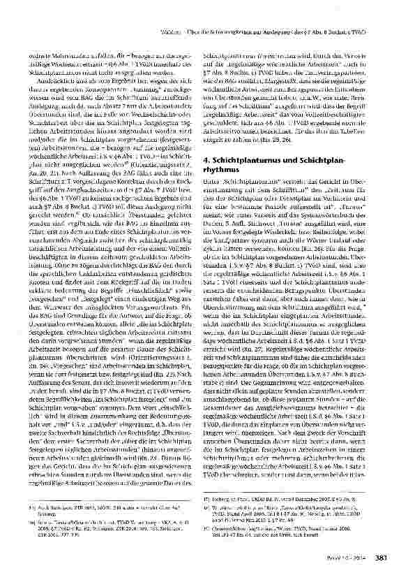 Vorschauseite 3: Über die Schwierigkeiten zur Auslegung des § 7 Abs. 8 Buchst, c TVöD