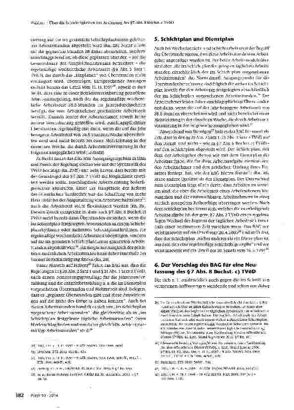 Vorschauseite 4: Über die Schwierigkeiten zur Auslegung des § 7 Abs. 8 Buchst, c TVöD