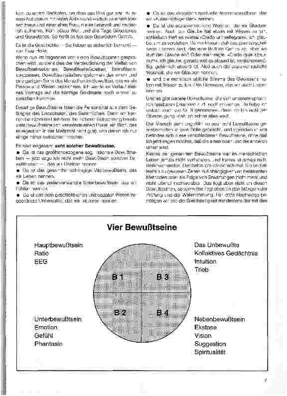 Vorschauseite 3: Die Bewußtseine des Menschen und unser Umgang mit Bewußtlosigkeit Vortrag, Jahrestagung 12.4.94 (gekürzt)