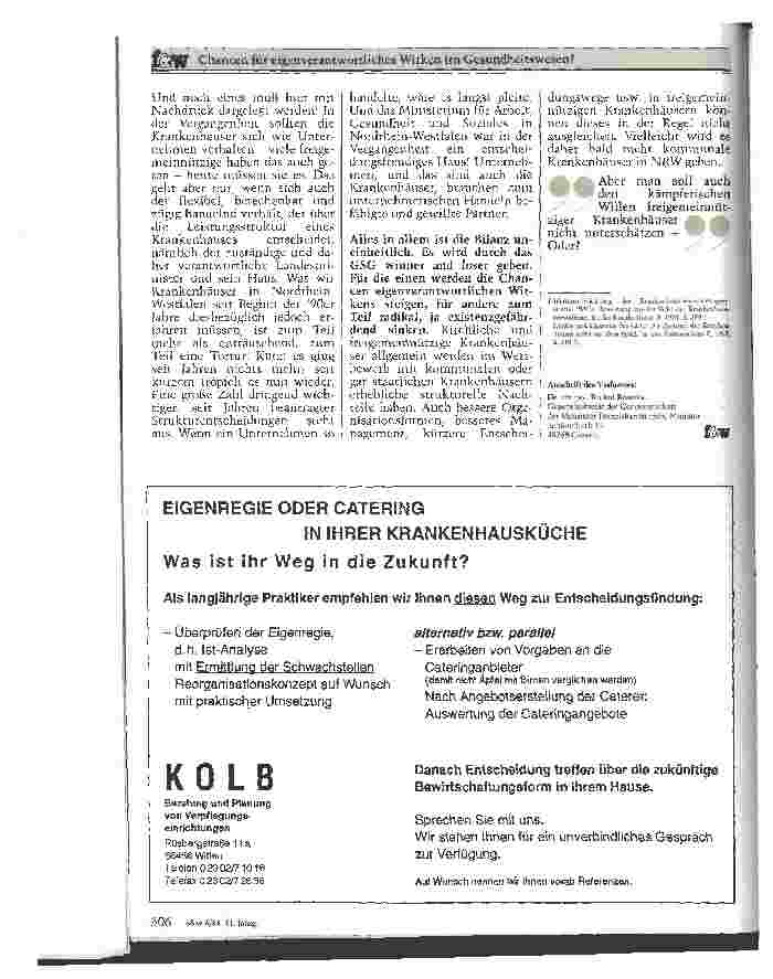 Vorschauseite 5: Chancen für eigenverantwortliches Wirken im Gesundheitswesen? Kirchliche und andere freigemeinnützige Krankenhäuser