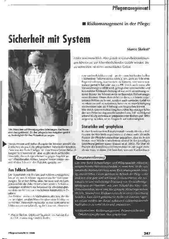 Vorschauseite 1: Sicherheit mit System