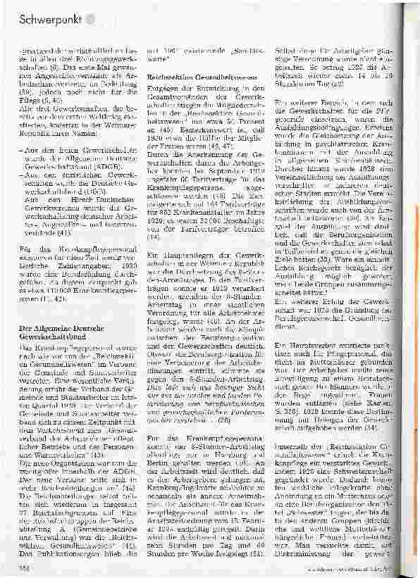 Vorschauseite 4: Die Pflege und ihre Gewerkschaften Aktivitäten bis 1945