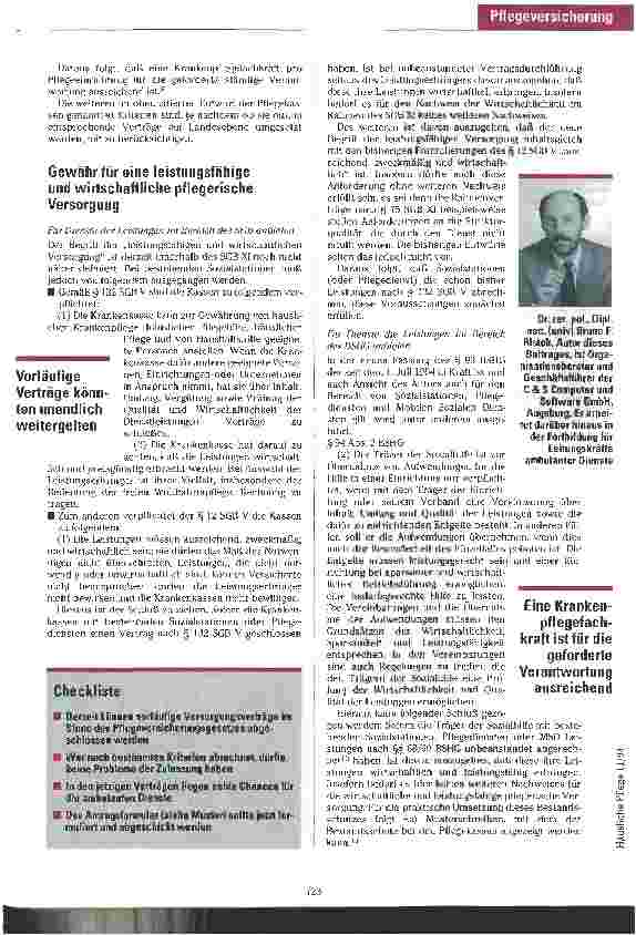 Vorschauseite 3: Verträge sichern Versorgungsverträge für bestehende Sozialstationen, Mobile Soziale Dienste (MSD) und Pflegeeinrichtungen