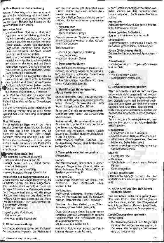 Vorschauseite 3: Besonderheiten pflegerischer Maßnahmen/Ressourcen im Sinne der Ganzheitl. Pflege, Pflege eines Patienten nach Kolostomie mit Anus praeter