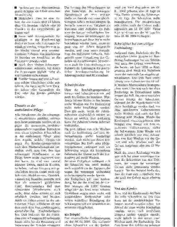Vorschauseite 2: Als werdende Mutter in der professionellen PflegeRichtlinien zum Mutterschutz