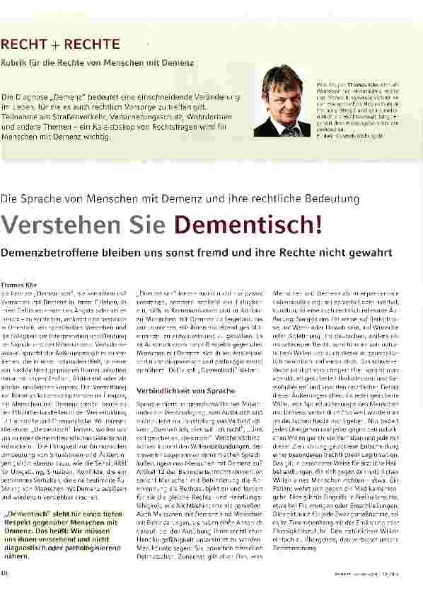 Vorschauseite 1: Verstehen Sie Dementisch!