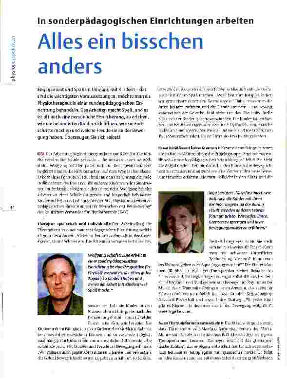 Vorschauseite 1: In sonderpädagogischen Einrichtungen arbeitenAlles ein bisschen anders