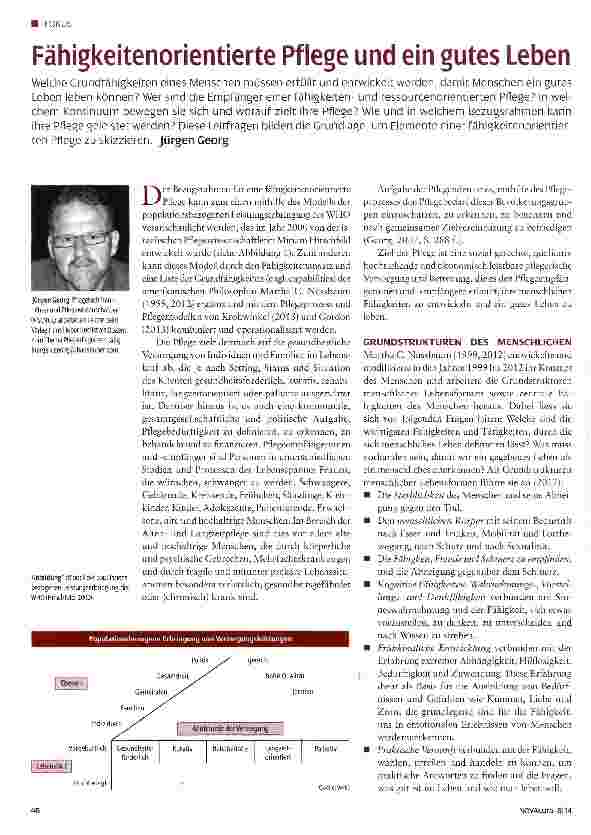 Vorschauseite 1: Fähigkeitenorientierte Pflege und ein gutes Leben