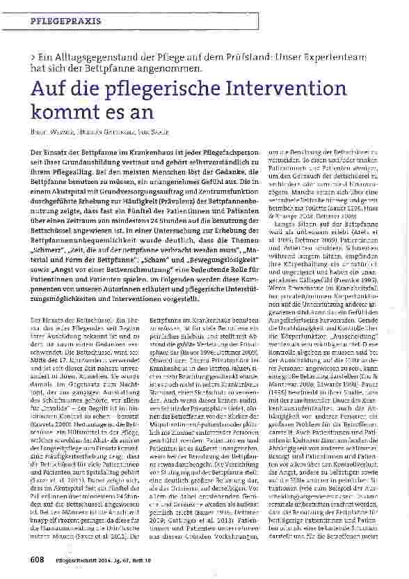 Vorschauseite 1: Auf die pflegerische Intervention kommt es an
