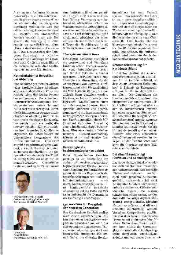 Vorschauseite 2: Strahlungsarmes Herzkatheterlabor der neuesten Generation