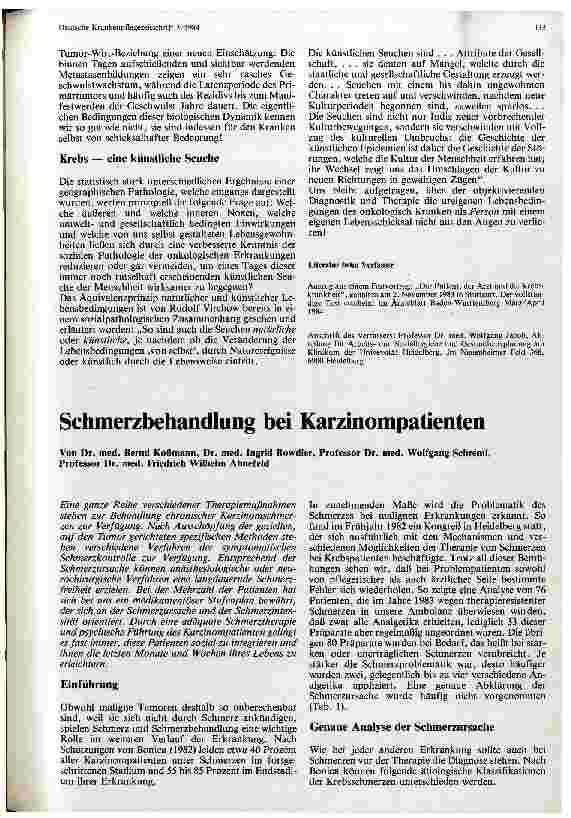 Vorschauseite 3: Zur Sozialpathologie der Krebskrankheit