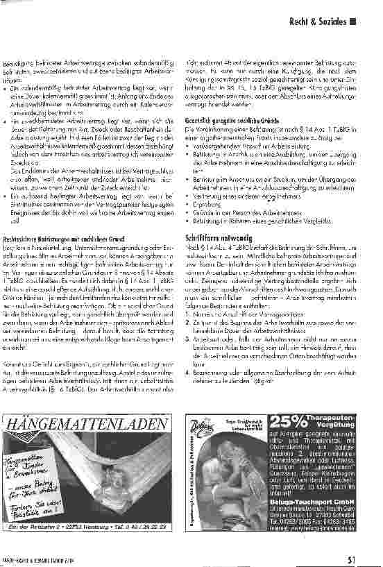 Vorschauseite 2: Befristete Arbeitsverhältnisse