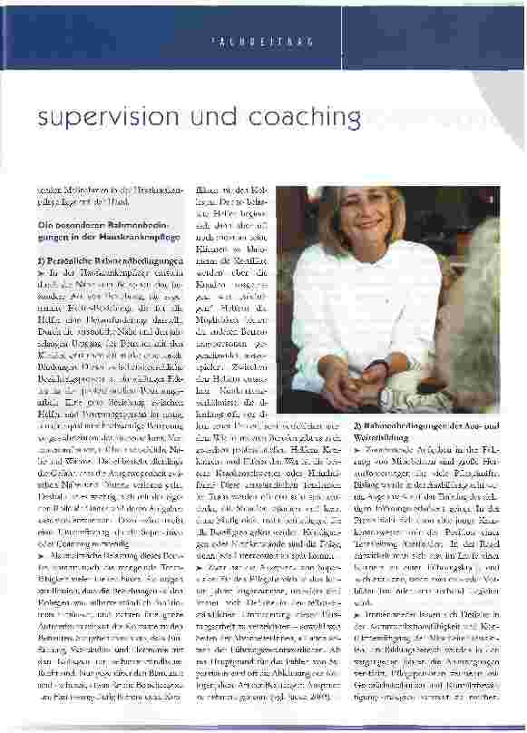 Vorschauseite 2: supervision und Coaching in der hauskrankenpflege