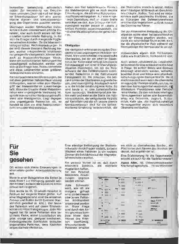 Vorschauseite 3: Einfluß der Ernährung auf Gesundheit und Leistungsfähigkeit 8. Folge: Störung von Verdauung und Resorption (2. Teil)