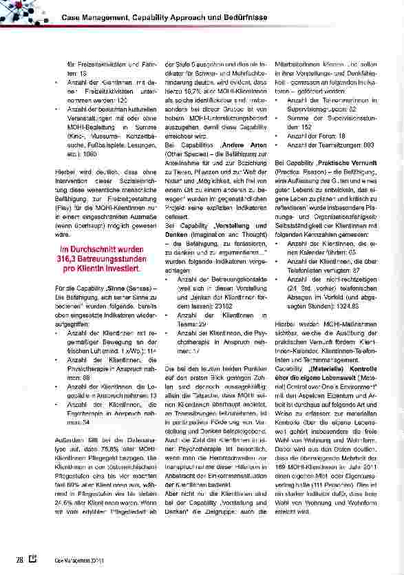 Vorschauseite 5: Case Management, Capability Approach und Bedürfnisse