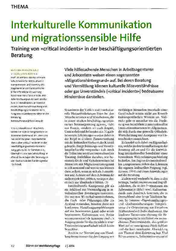 Vorschauseite 1: Interkulturelle Kommunikation und migrationssensible Hilfe