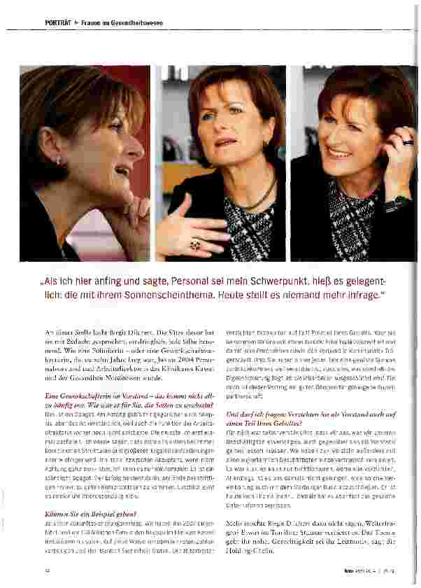Vorschauseite 3: Birgit Dilchert Direktorin mit Idealen