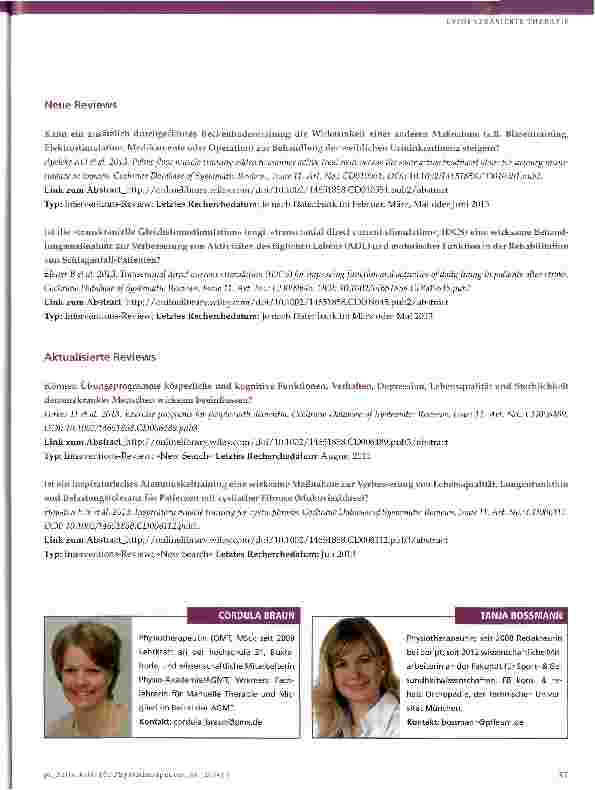 Vorschauseite 2: Cochrane-Update