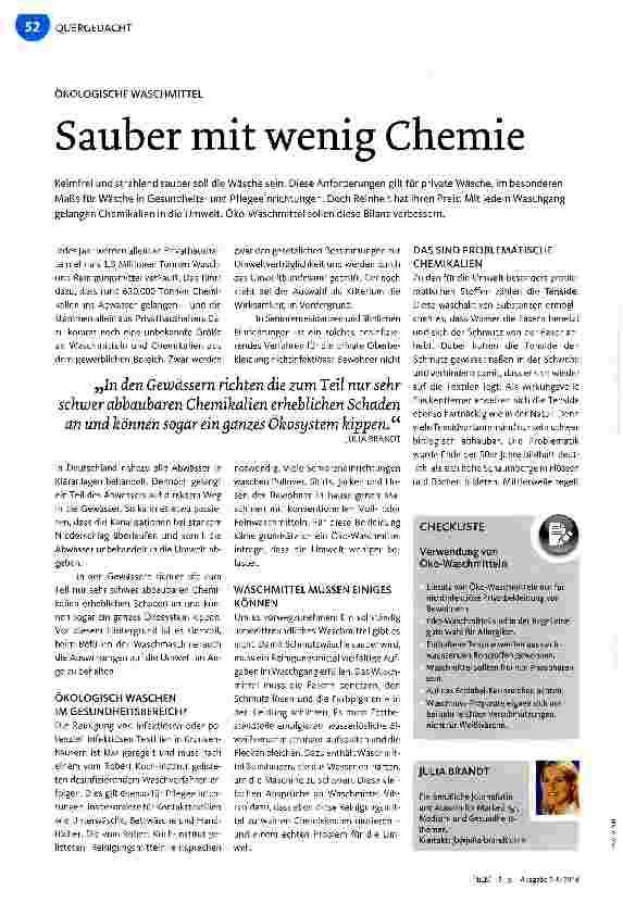 Vorschauseite 1: Sauber mit wenig Chemie
