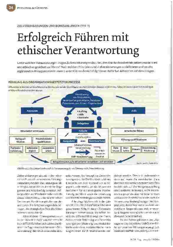 Vorschauseite 1: ZIELVEREINBARUNGEN UND BONIZAHLUNGEN (TEIL 1) Erfolgreich Führen mit ethischer Verantwortung