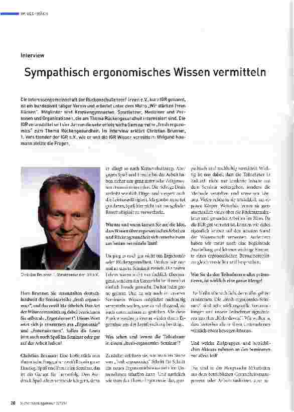 Vorschauseite 1: Sympathisch ergonomisches Wissen vermitteln