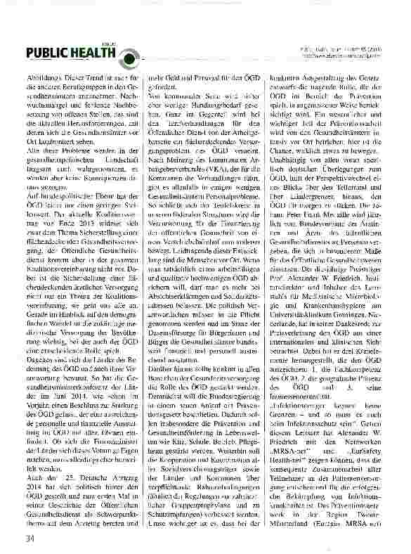 Vorschauseite 2: Erfahrungen aus dem Öffentlichen Gesundheitsdienst