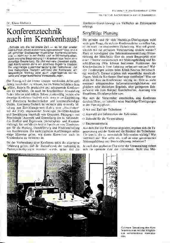 Vorschauseite 1: Konferenztechniken auch im Krankenhaus