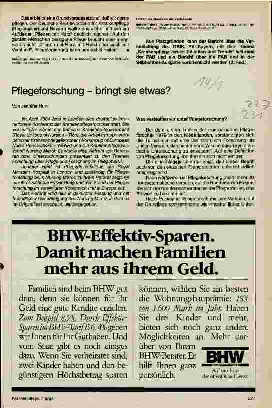 Vorschauseite 4: Pflegeforschung und ihre Auswirkungen in der Praxis im Zusammenhang mit Pflege