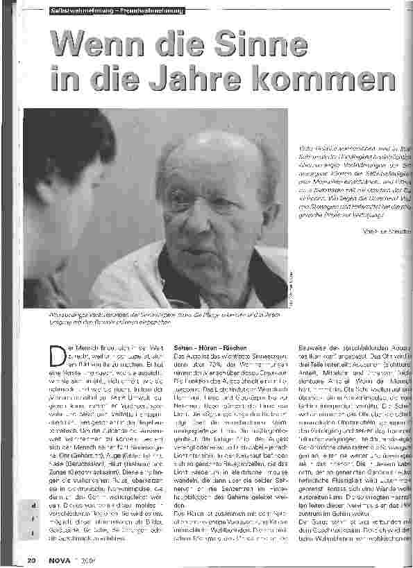Vorschauseite 1: Wenn die Sinne in die Jahre kommen