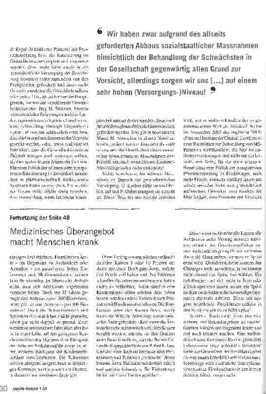 Vorschauseite 2: Vernünftig Grenzen setzen Zur Kontroverse über die Rationierung im Gesundheitswesen
