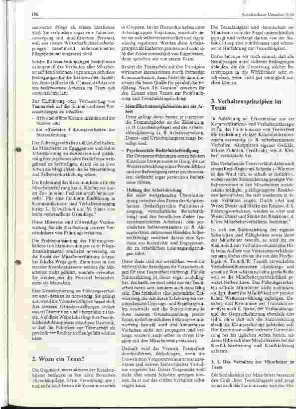 Vorschauseite 2: Zur Problematik des Führungsverhaltens im Hinblick auf Teamarbeit im Krankenhaus