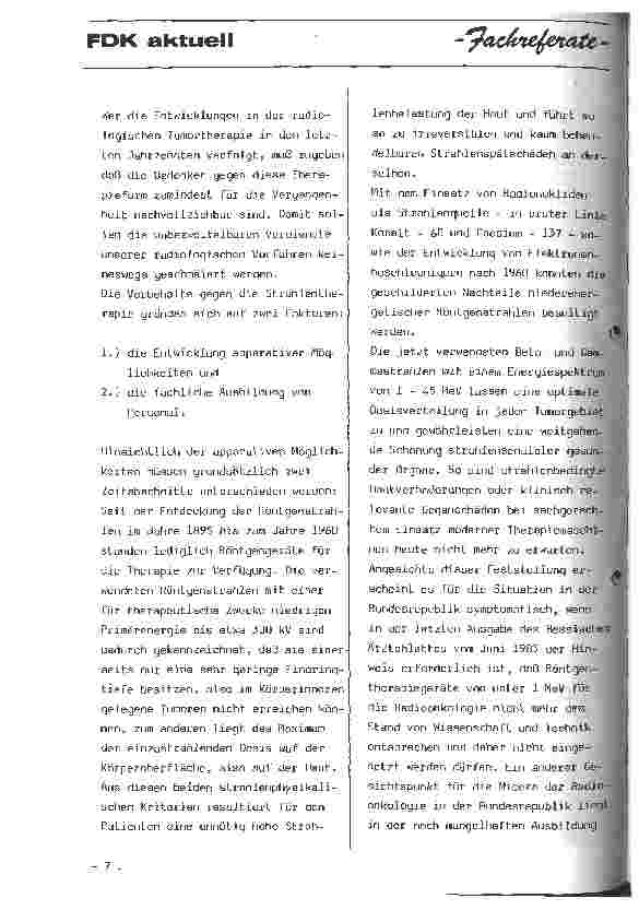 Vorschauseite 2: Strahlentherapeutissche Möglichkeiten in der Tumorbehandlung