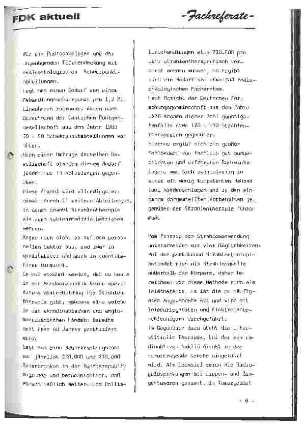 Vorschauseite 3: Strahlentherapeutissche Möglichkeiten in der Tumorbehandlung
