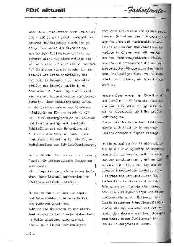 Vorschauseite 4: Strahlentherapeutissche Möglichkeiten in der Tumorbehandlung